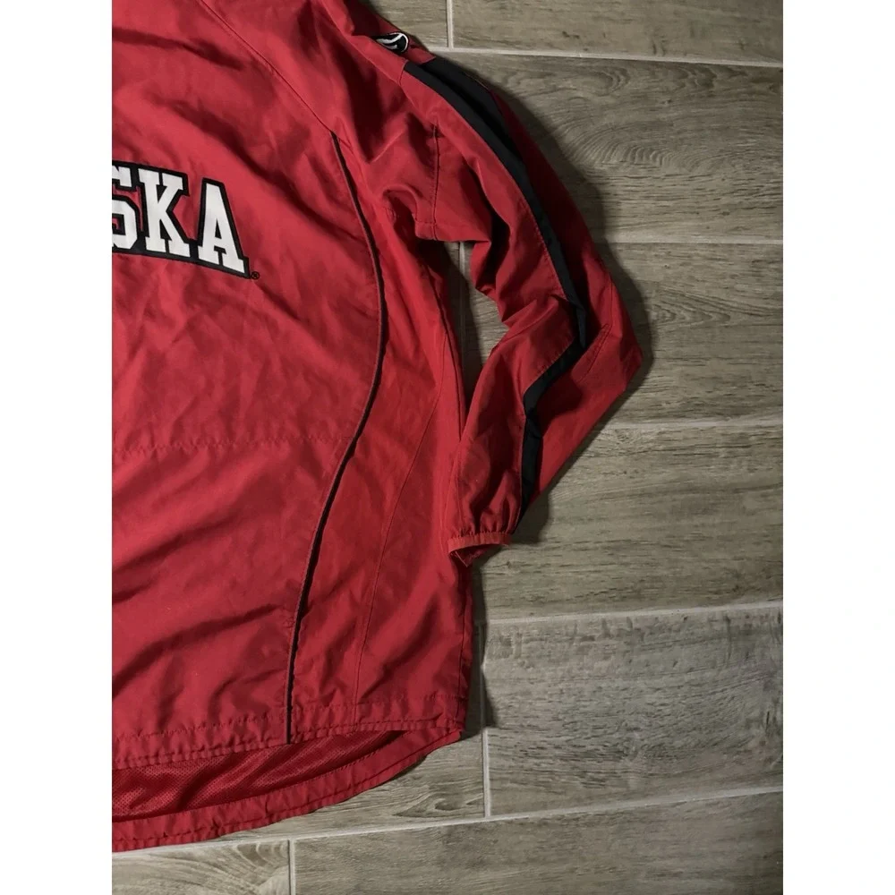 Majestic Red Nebraska Quarter‎ Zip Sweatshirt Size 2XL